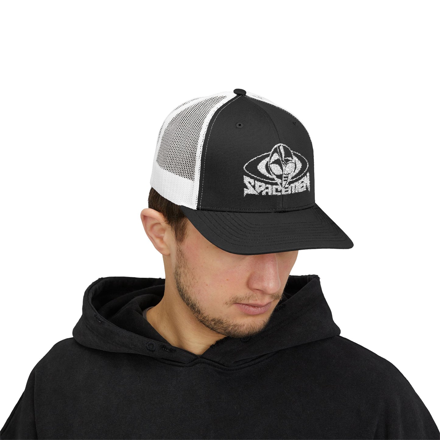 Spacemen Trucker Hat - Black & White
