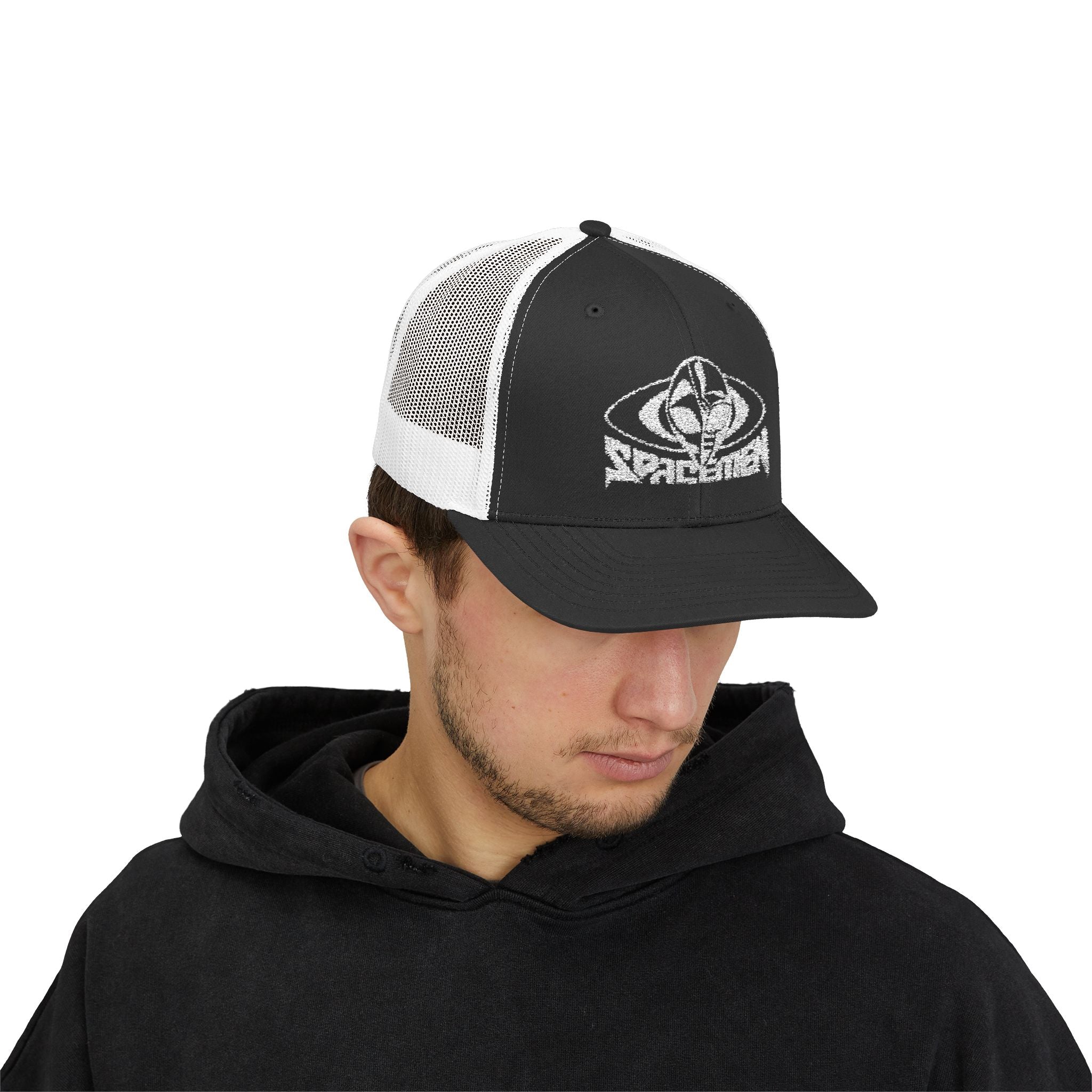 Spacemen Trucker Hat - Black & White