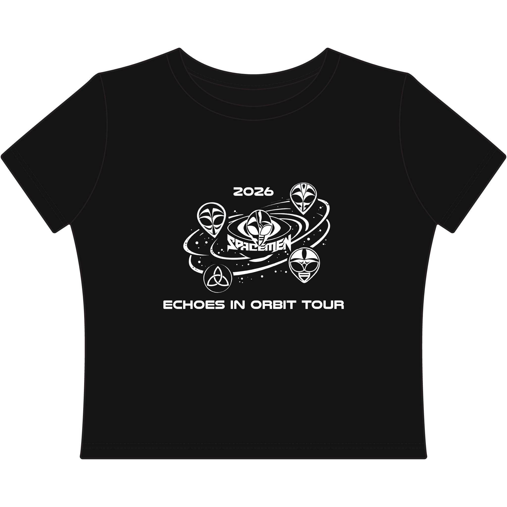 Echoes in Orbit Women's Baby Tee Crop Top