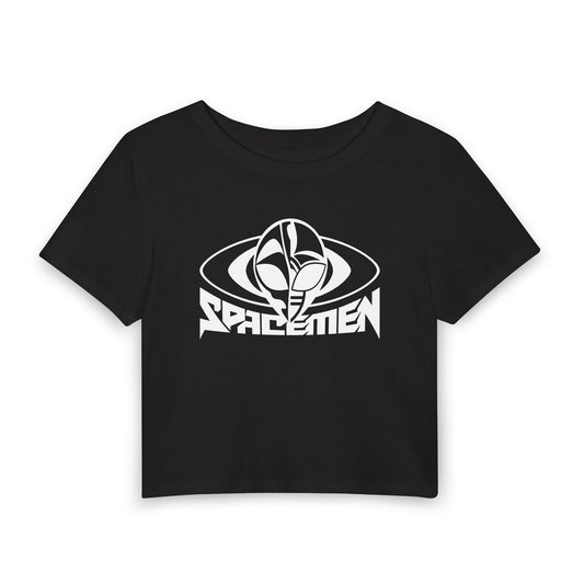 Spacemen Logo - Black Women's Crop Top