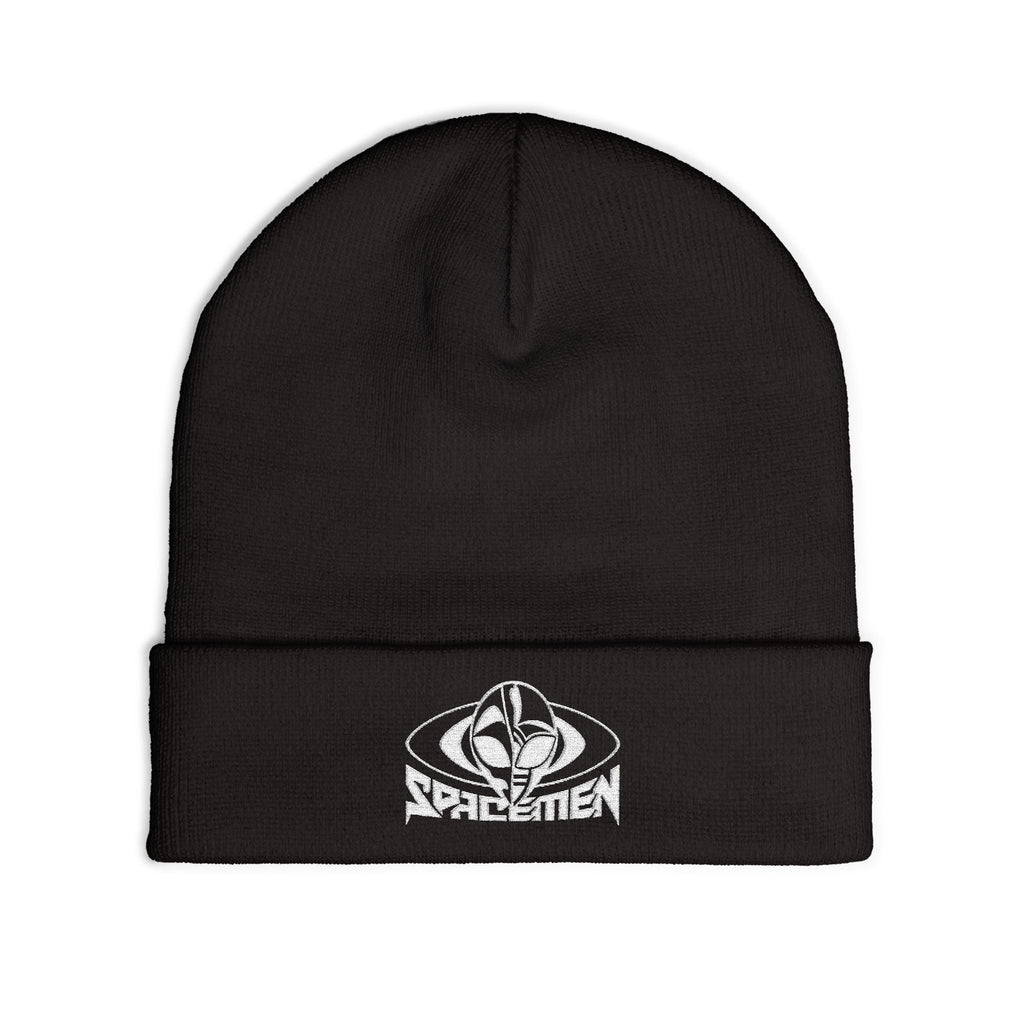 Spacemen Embroidered Knit Beanie - Black