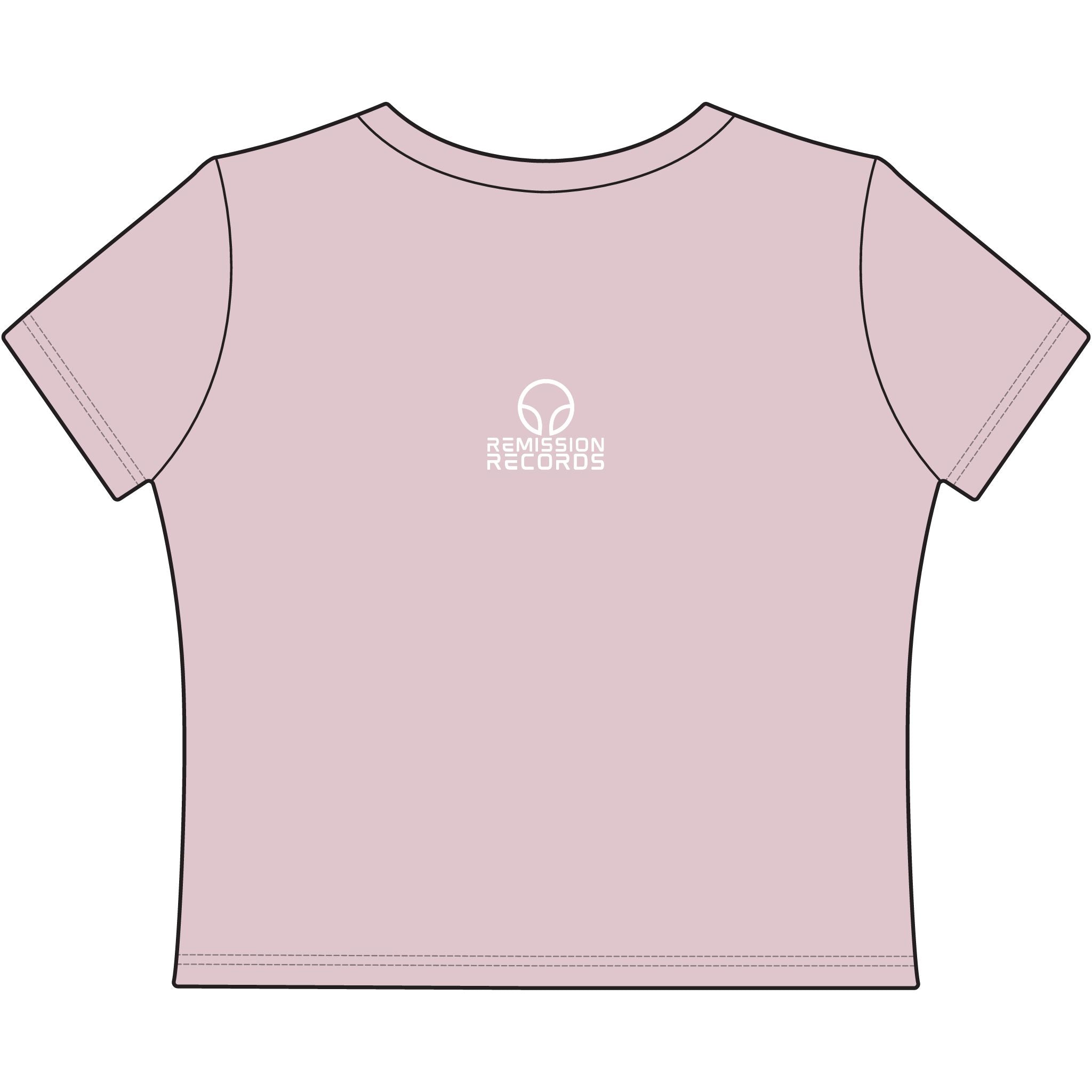 Cropped Baby Spacemen Logo Tee - Pink