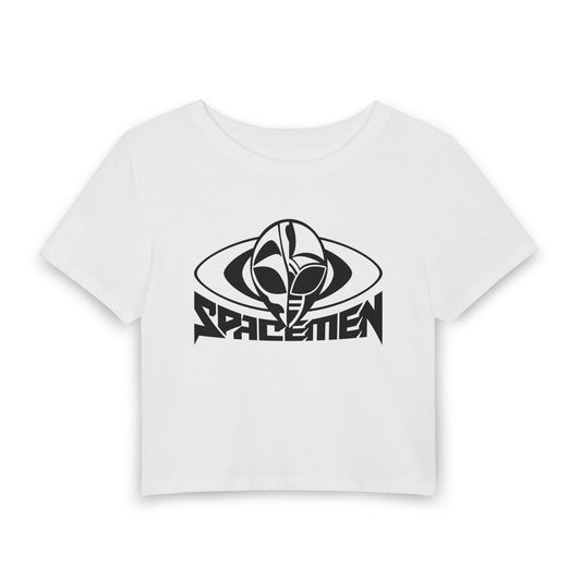Spacemen Logo - White Women's Crop Top