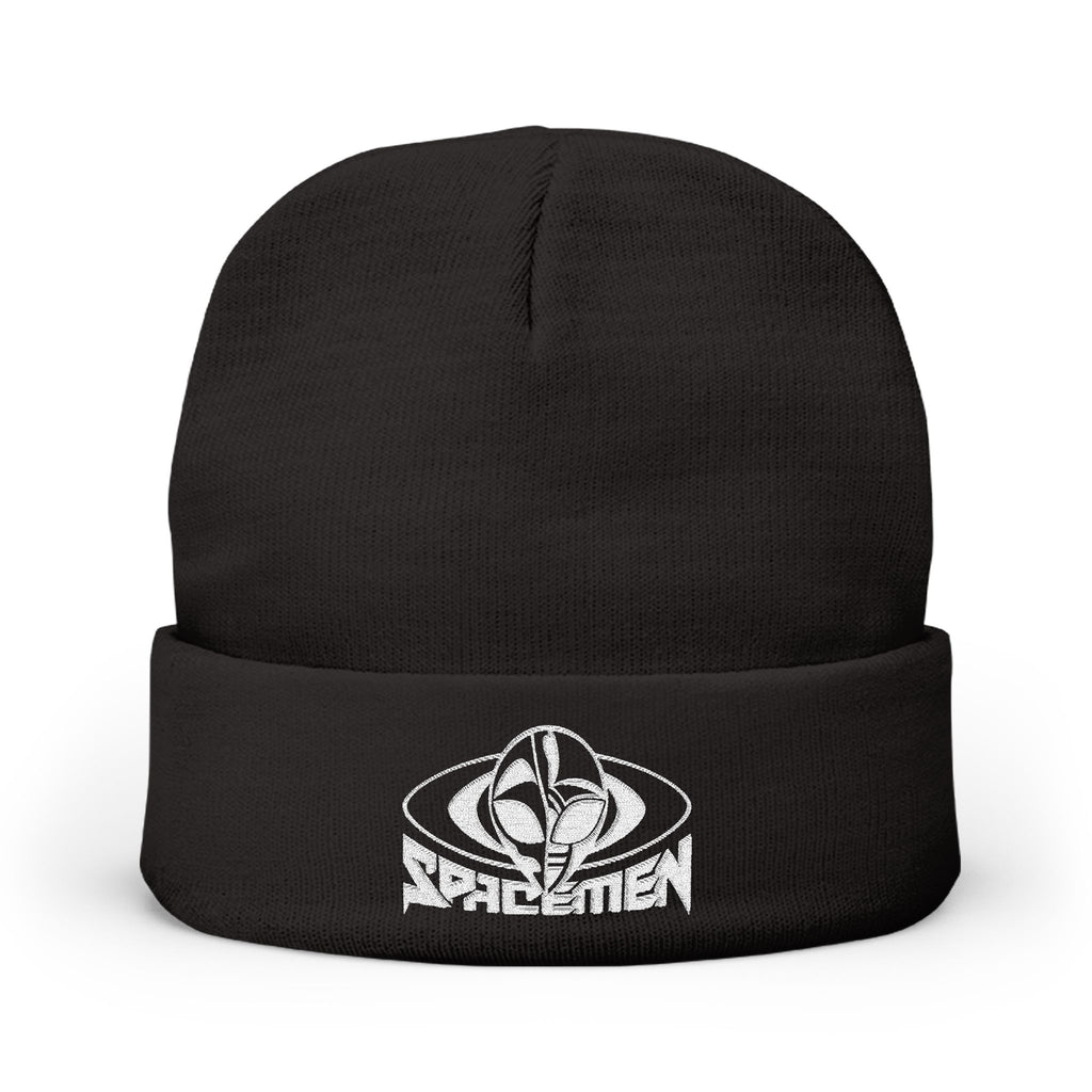 Spacemen Embroidered Knit Beanie - Black